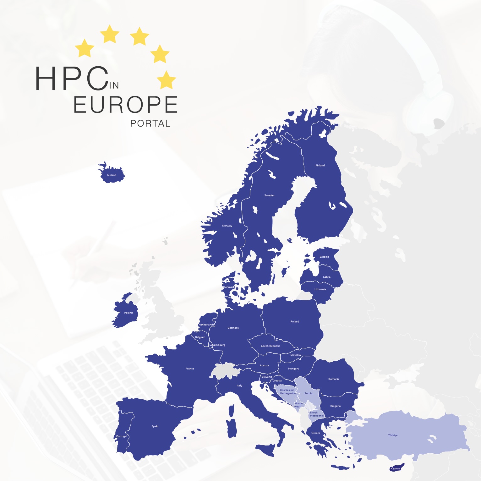 HPC in Europe Portal Map
